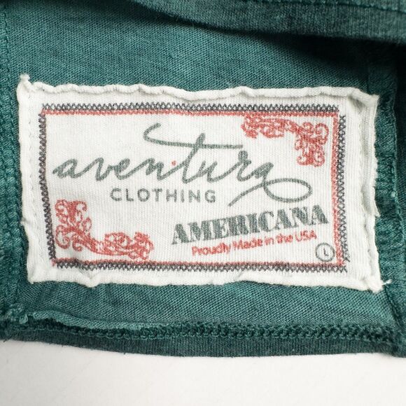 Aventura Striped Ruched Sides Short Sleeve Top Womens Large Green Boat Neck - Picture 4 of 16